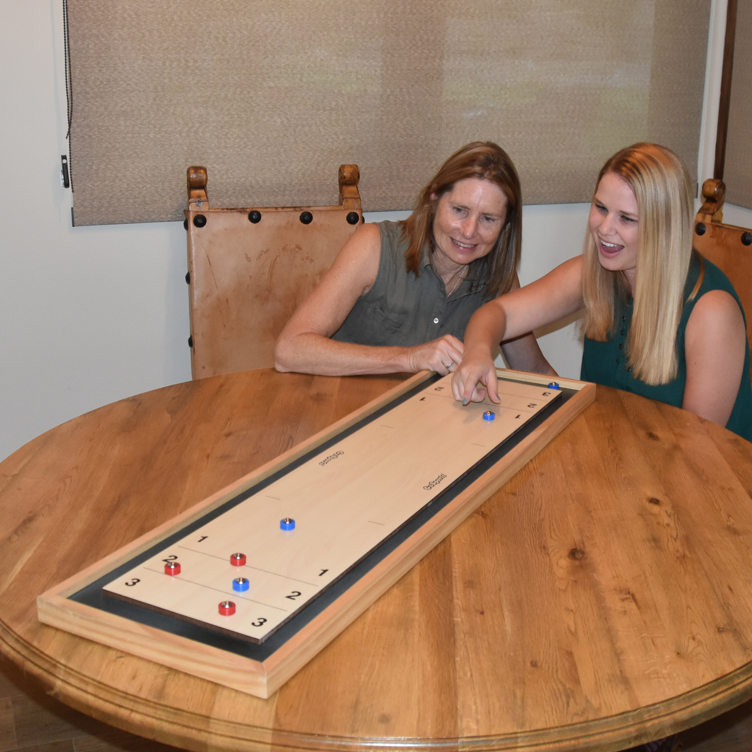 Sports & Fitness Shuffleboard Tables 2-in-1 Solid Wood Shuff