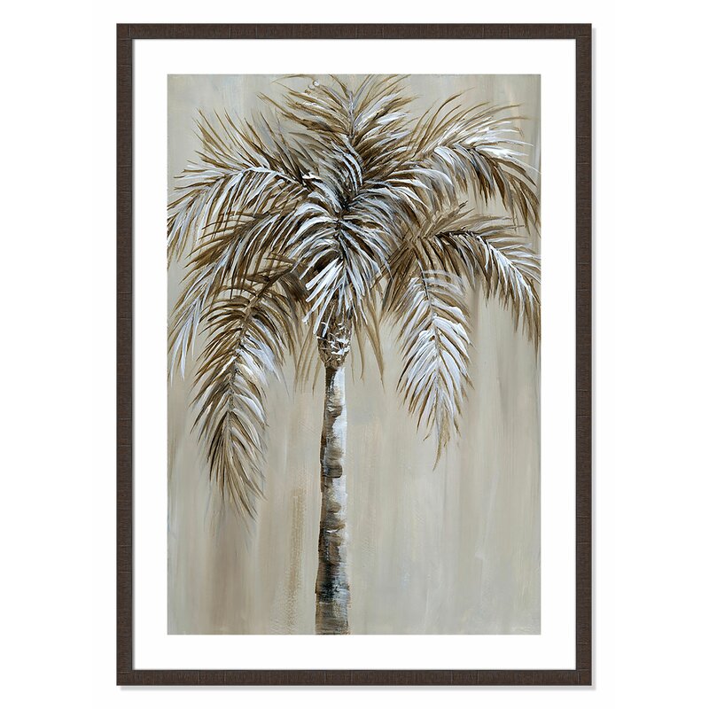 Bay Isle Home 'Palm Magic I' Framed Acrylic Painting Print | Wayfair