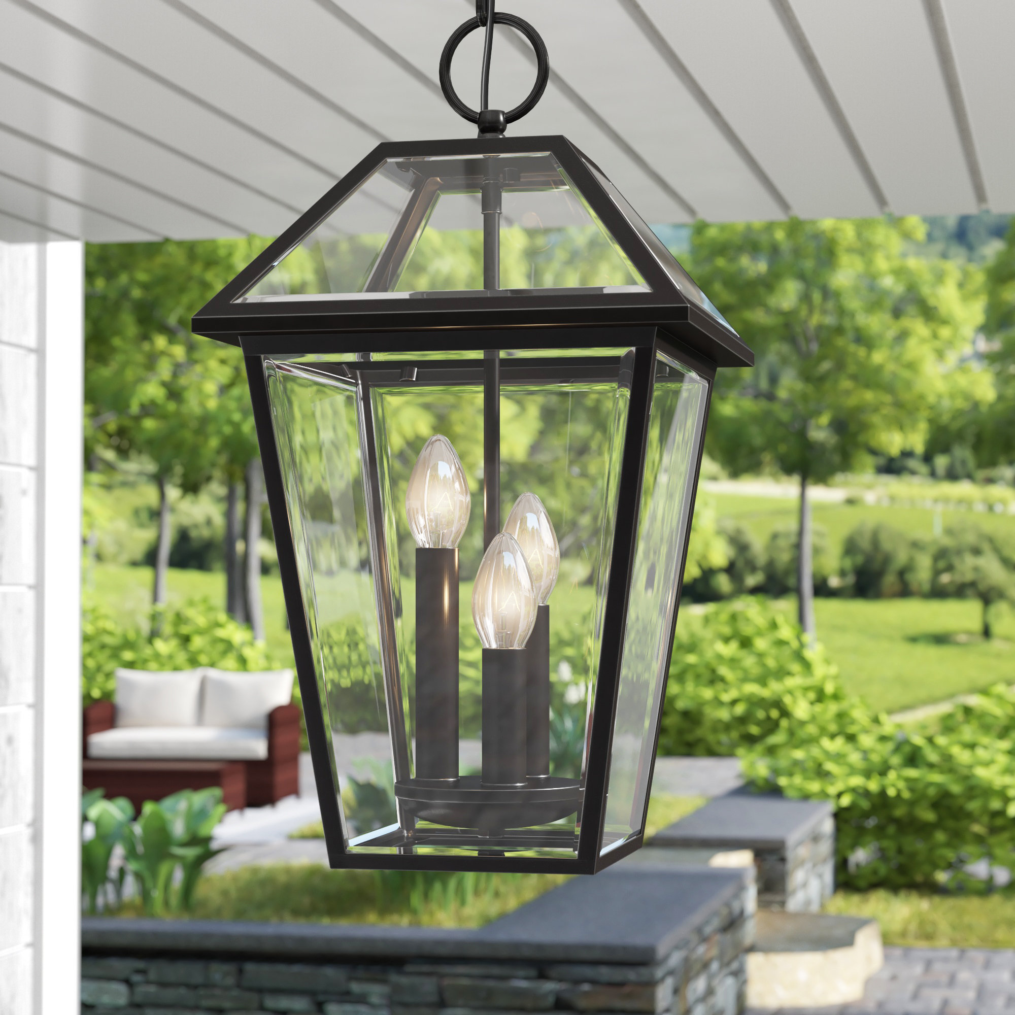 Bulb Outdoor Hanging Lantern 