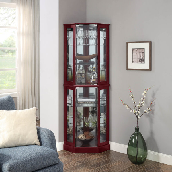 Glass Door Corner Cabinet Wayfair