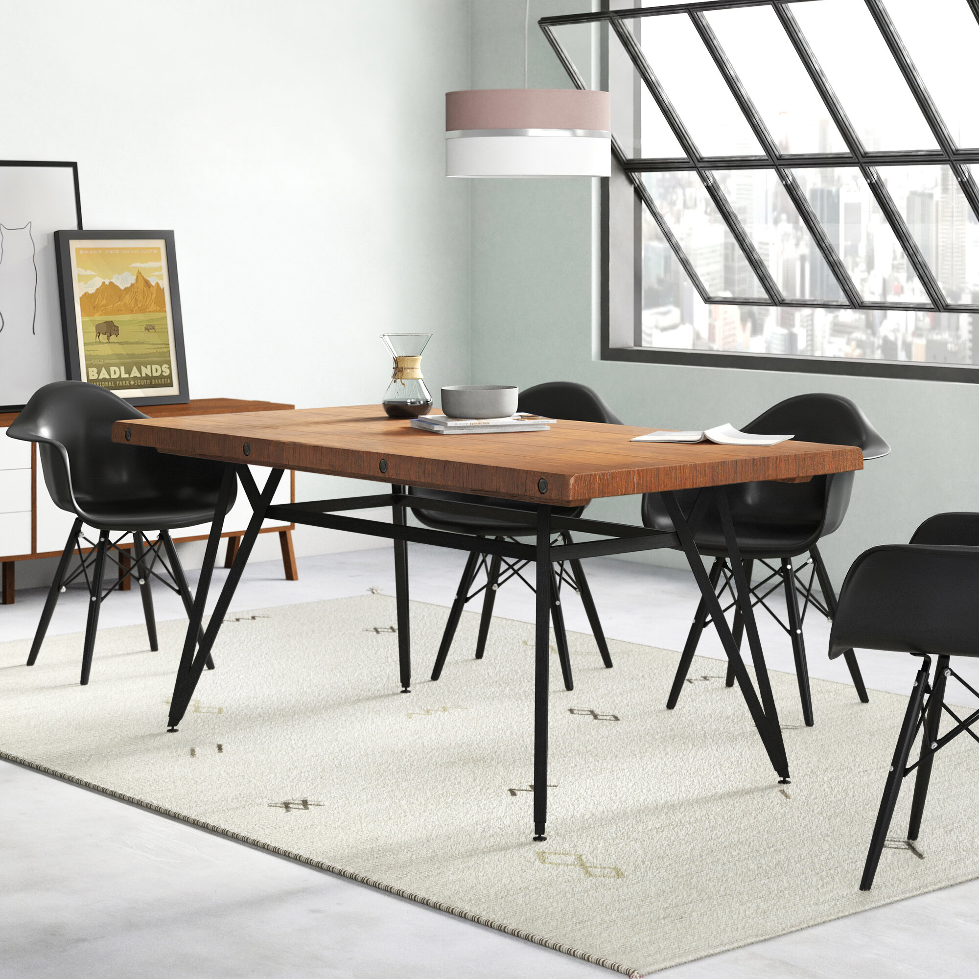 Hudson Counter Height Solid Wood Dining Table Reviews Allmodern