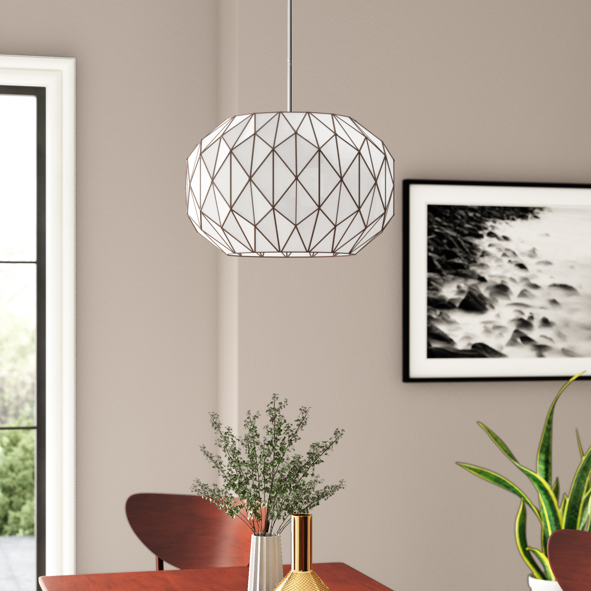 Alfredo 3 Light Geometric Chandelier Alfredo 3 Light Geometric Chandelier