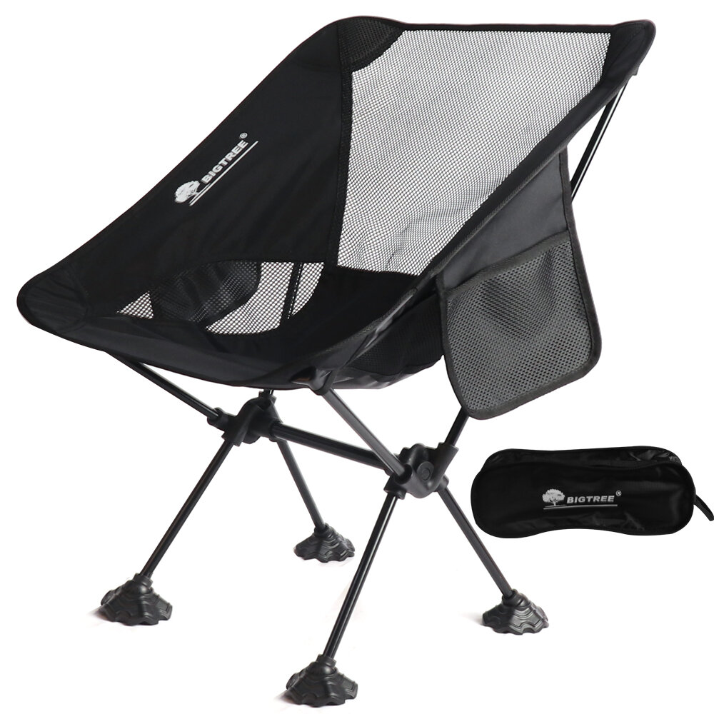 FOLDING TOILET CHAIR alloy+PP BLACK PORTABLE CAMPING SEAT COMPACT CARRY BAG New