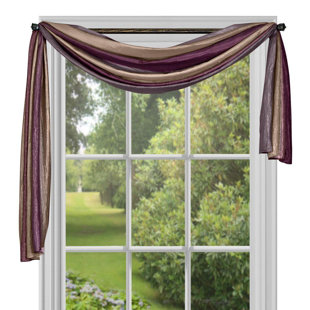 purple scarf curtains