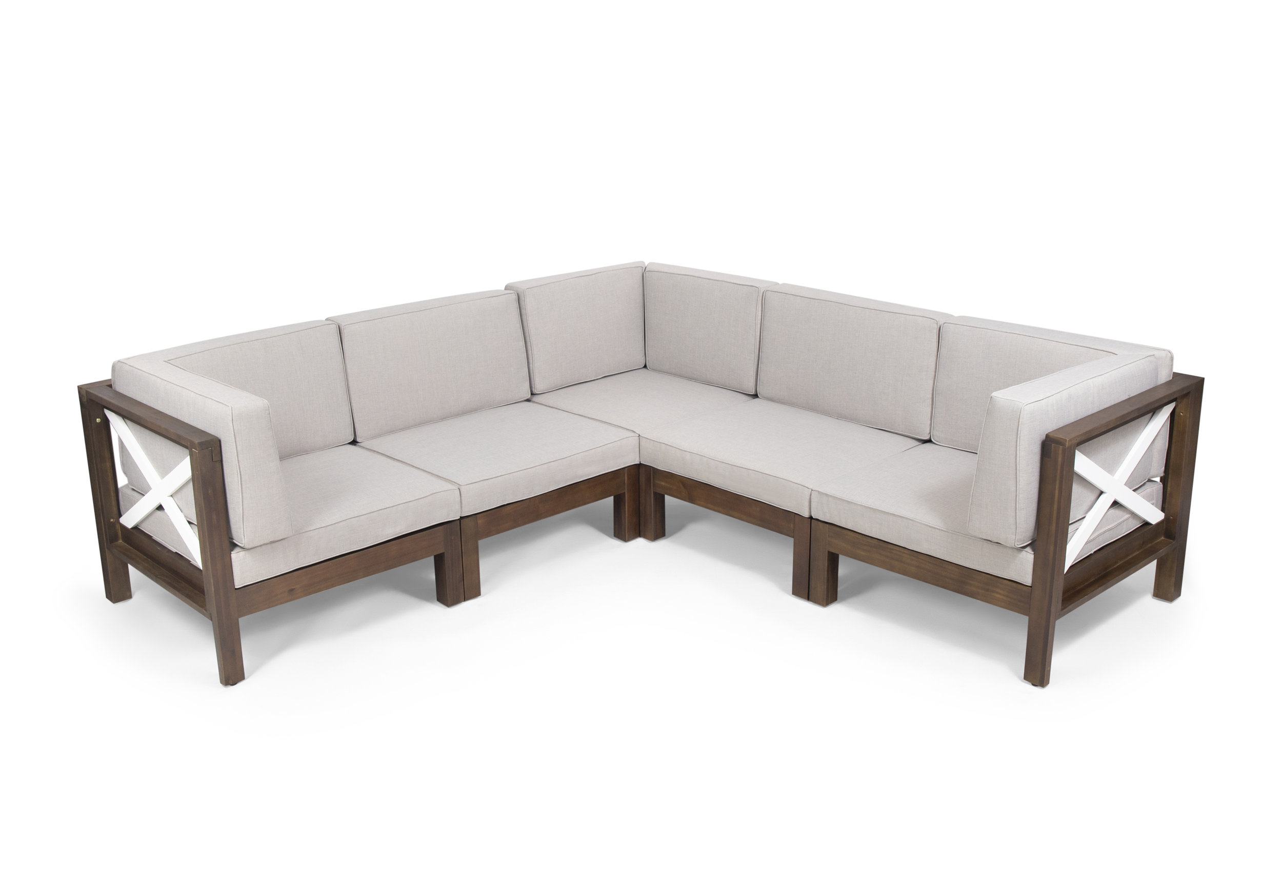 Augus Outdoor Patio Sectional With Cushion Allmodern Augus Outdoor Patio Sectional With