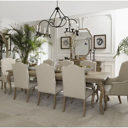 brown white dining table