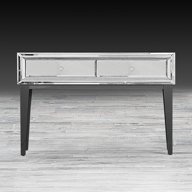 Everly Quinn Mila Mirrored Console Table Wayfair Mila Mirrored Console Table