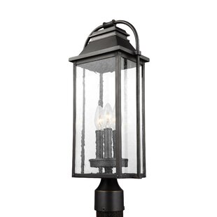 Up-Facing Post Outdoor Fixture Black Powder Clear Beveled Glass FREE SHIPPING US 