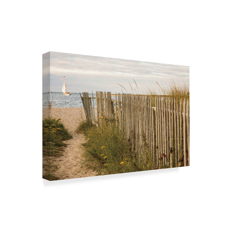 Highland Dunes Along The Beach Fence Ii Acrylic Painting Print