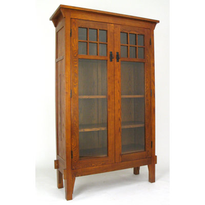 Hettinger Glass Door Accent Cabinet Red Barrel Studio
