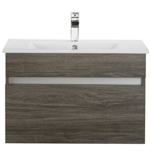 Modern Contemporary Reclaimed Wood Floating Vanity Allmodern Quickview Wood Grain Ivory