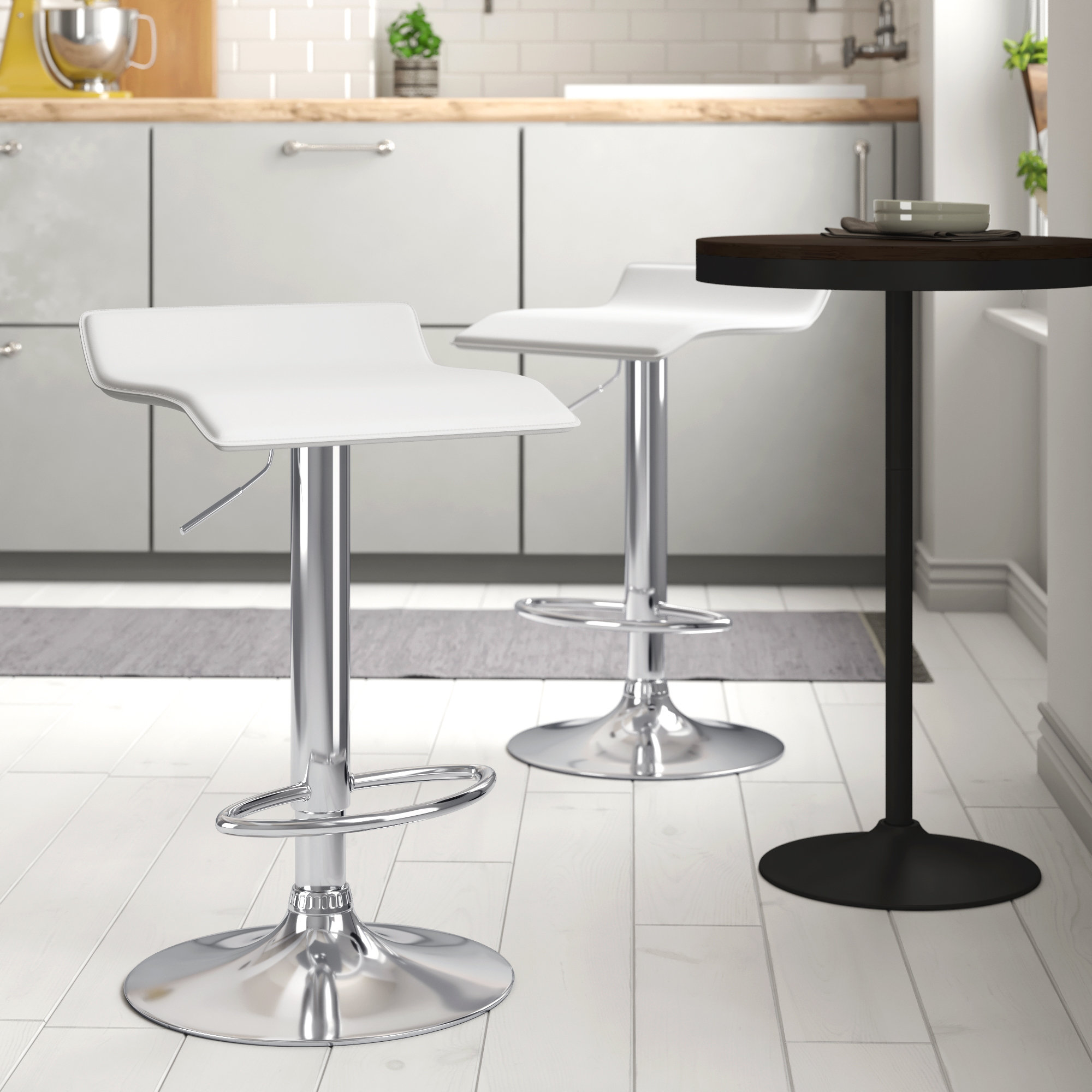 Marceline hydraulic adjustable height swivel bar stool zipcode design upholstery sales