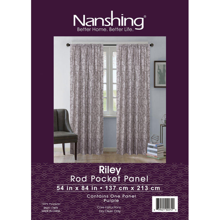Ophelia Co Jayda Riley Paisley Rod Pocket Semi Sheer Curtains