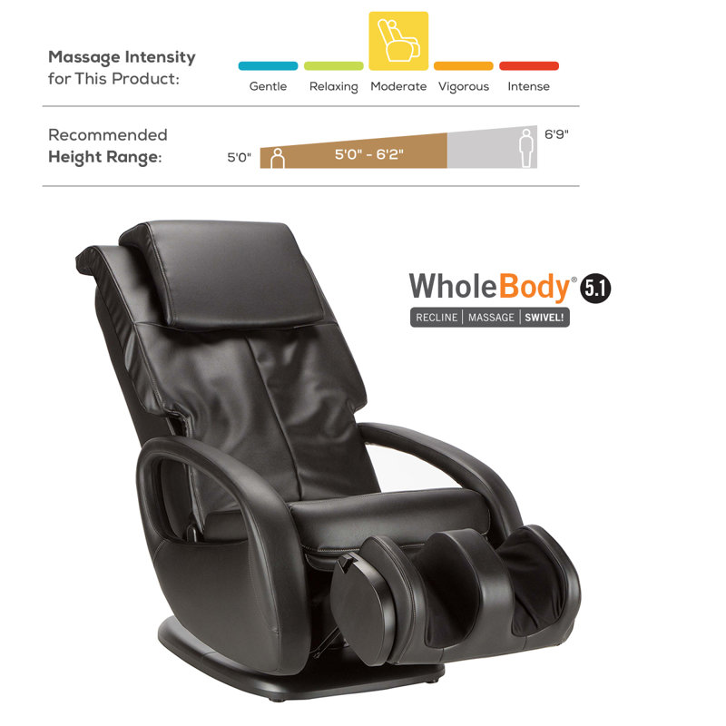 Human Touch Wholebody Human Touch 5 1 Zero Gravity Adjustable Width Massage Chair With Ottoman Reviews Wayfair