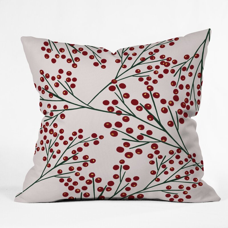 red and green throw pillows