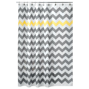 72/" x 72/" Luxury Navy Blue /& Taupe Broken Chevron Cotton Fabric Shower Curtain