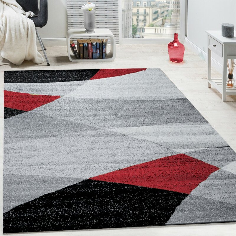 Zipcode Design Mariyah Grey/Red/Black Rug & Reviews | Wayfair.co.uk