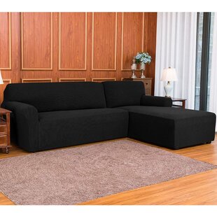 L-Shaped Right 2 Piece Box Cushion Sofa Slipcover Set By Ebern Designs