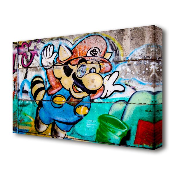 Gemälde  Bilder Poster Wandbild Leinwandbild  Super Mario  Bild auf Leinwand 