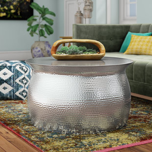 Vanesa Hammered Coffee Table by Mistana Best