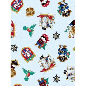 Pirates Mini Fitted Crib Sheet