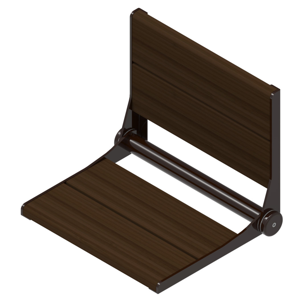 Invisiacollection Invisia Serenaseat Walnut Stained Bamboo Matte Black Finish Wayfair