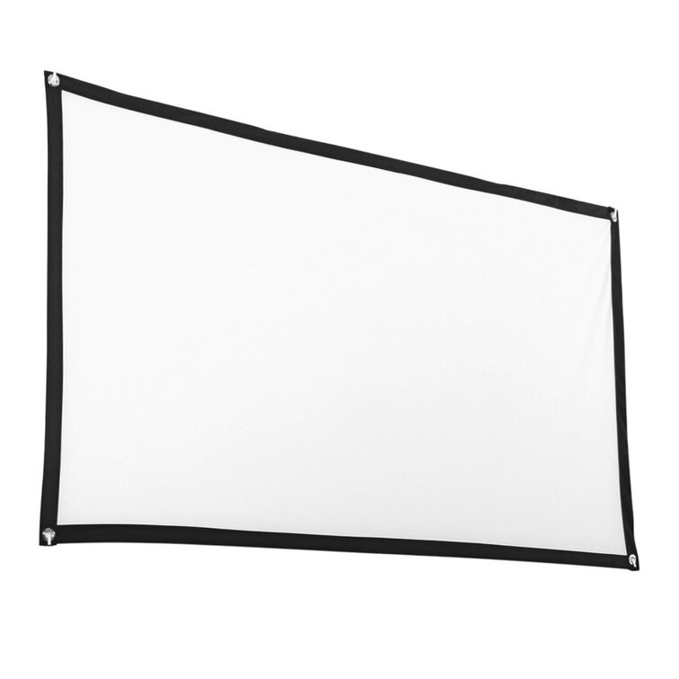 Foldable Projector Screen 16:9 White Matte 3DHD Home Cinema Theater