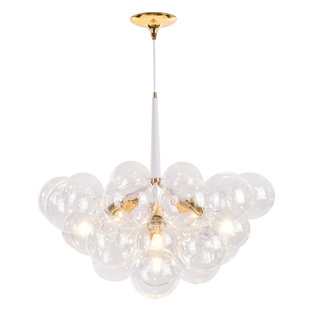 clear glass bubble chandelier