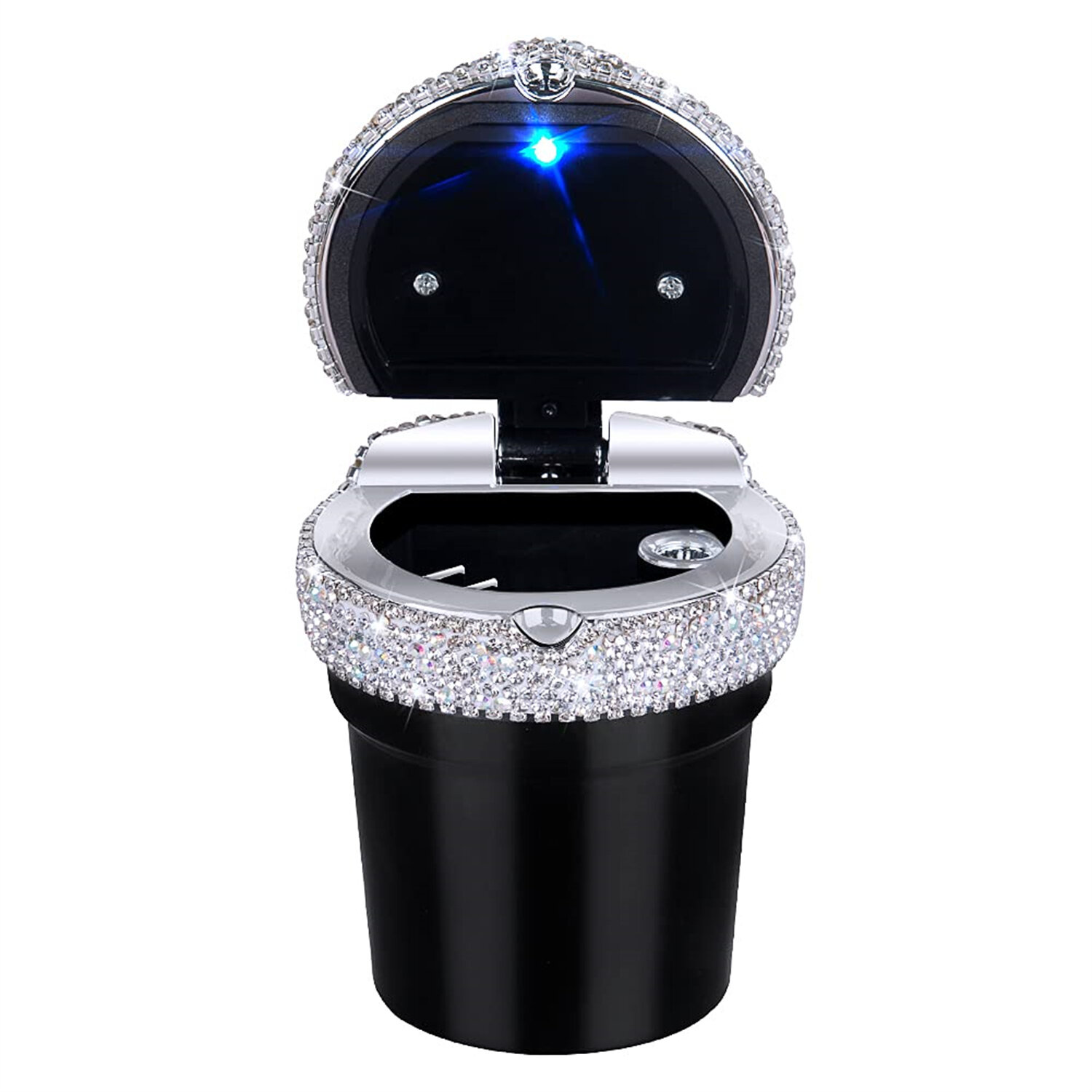 Duftende fire gange Vidner SSHAOSS Car Ashtray Portable Bling Cigarette Smokeless Cylinder Cup Holder  With Blue LED Light Indicator,Car Accessories For Women,Ideal For Car,Home  And Office | Wayfair