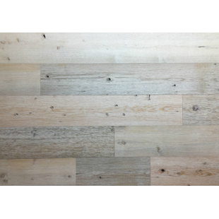 Timberchic 3 Solid Wood Wall Paneling In Grey Wayfair 5 Solid Wood Wall Paneling In White