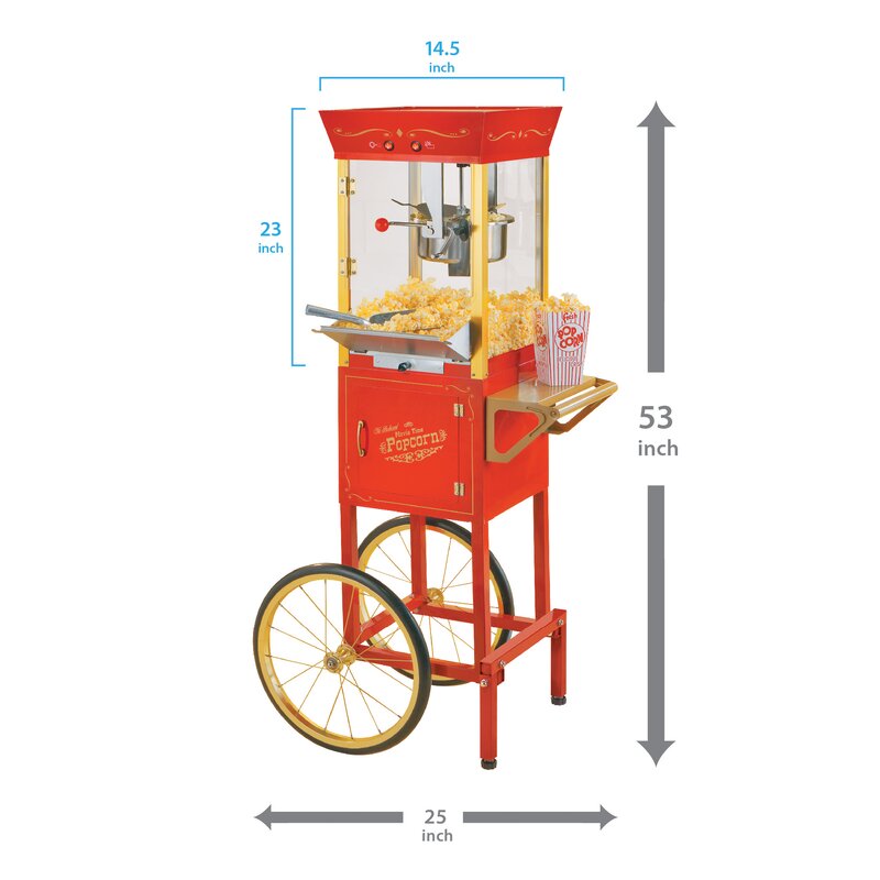 6 oz popcorn machine with cart