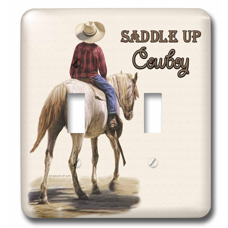 3drose Saddle Up Cowboy Western Theme Painting 2 Gang Toggle Light Switch Wall Plate Wayfair
