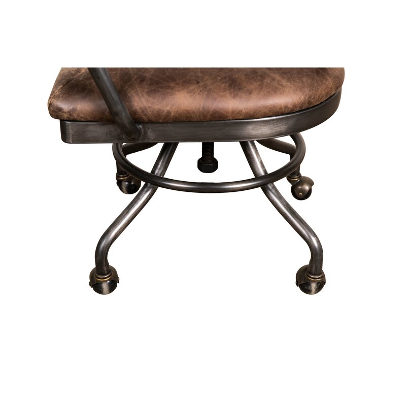 Williston Forge Deatsville Leather Desk Chair Wayfair Co Uk