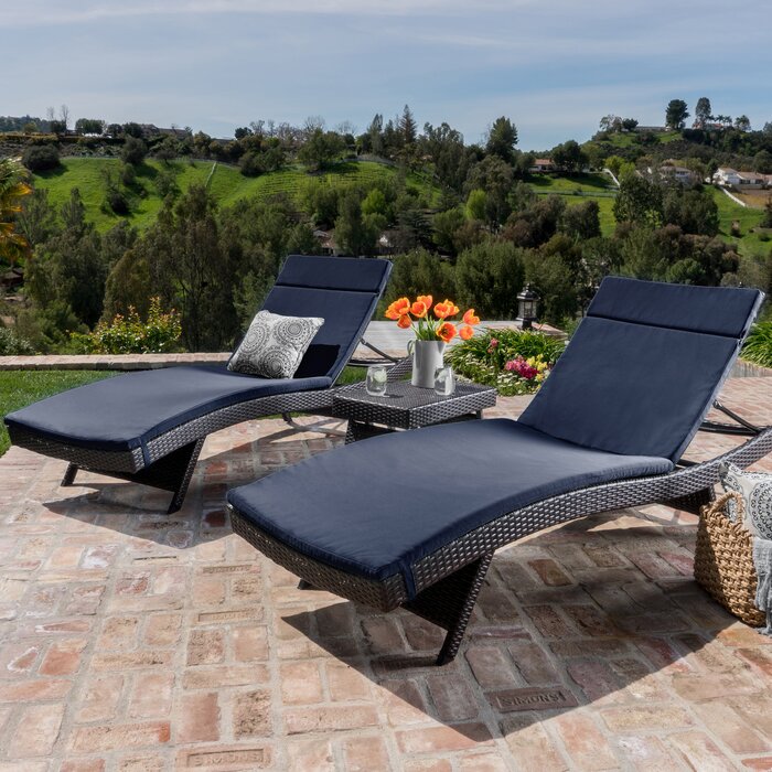 Brayden Studio® Hans Cagliari Wicker Chaise Lounge Set ...