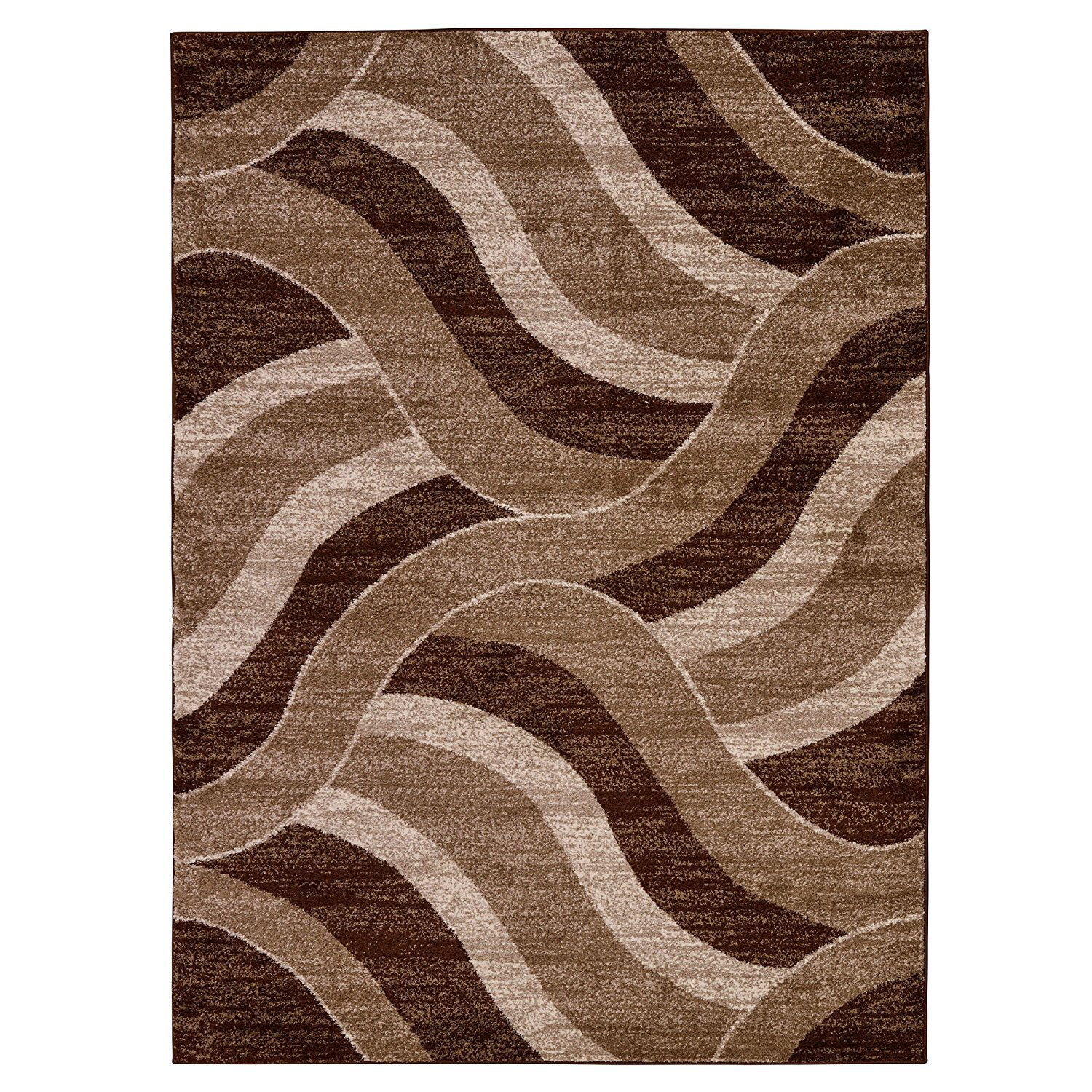 Boyster Abstract Waves Brown Beige Area Rug Boyster Abstract Waves Brown Beige Area Rug