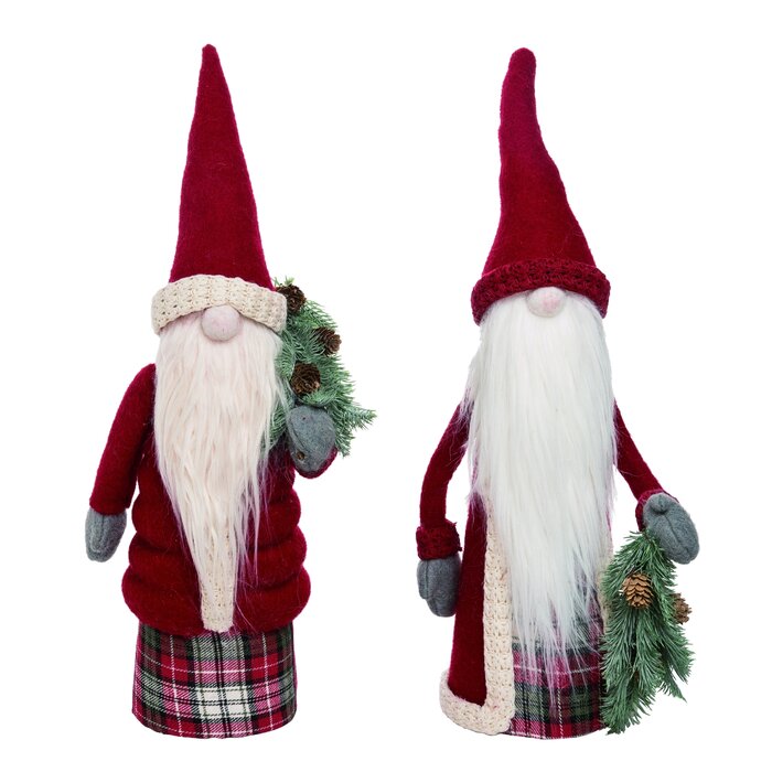 The Holiday Aisle® 2 Piece Christmas Santa Gnome Set | Wayfair