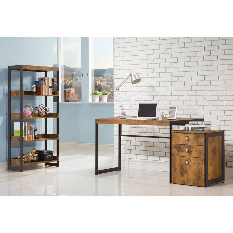 Modern Rustic Interiors Darrel Writing Desk With File Cabinet