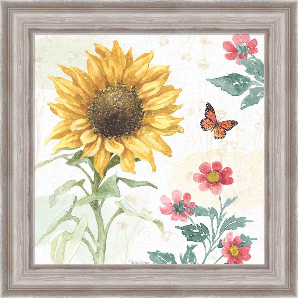 Rosalind Wheeler Sunflower Splendor V by Beth Grove - Picture Frame ...