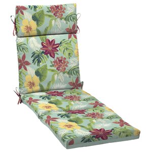 Tropical Reversible Outdoor Chaise Lounge Cushion