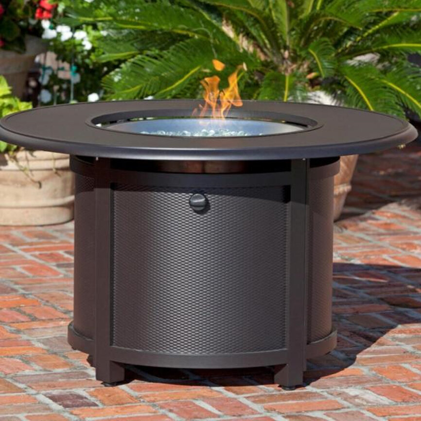 Paramount Cassie Stamped Convertible Aluminum Gas Fire Pit Table