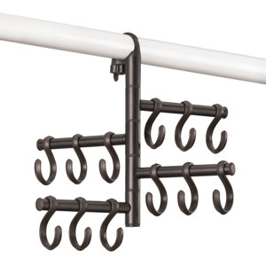 Hanging Pivoting Scarf Holder - Jewelry, Belt, Accessory Hanger -Rack Closet Organizer - 24 Hooks
