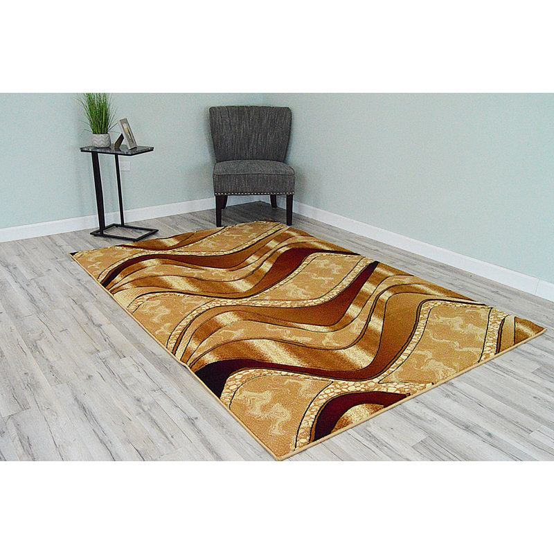 Orren Ellis Ilkley 3d Effect Thick Modern Contemporary Abstract Beige Area Rug Wayfair