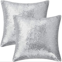 silver glitter pillows