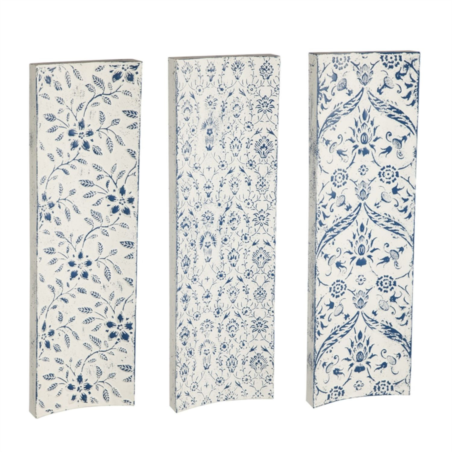 Evergreen Enterprises, Inc 3 Pieces Stamped Brushed Metal Wall Accent