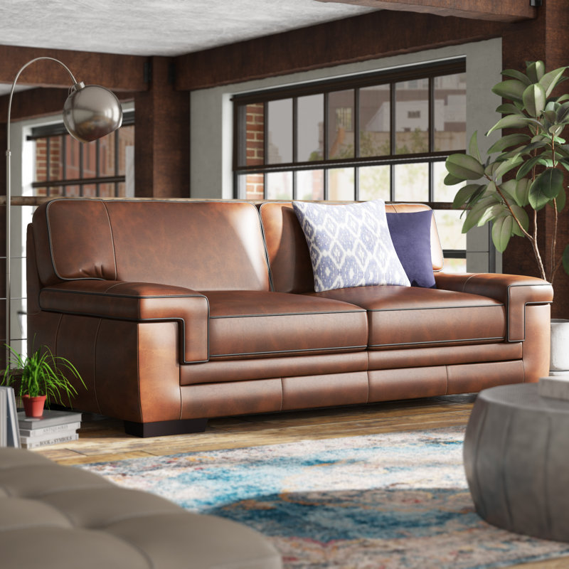 Trent Austin Design Grand Isle 91 Wide Genuine Leather Pillow Top Arm Sofa Reviews Wayfair Trent austin design® at joss & main. grand isle 91 wide genuine leather pillow top arm sofa