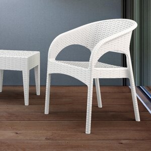 Eliza Stacking Patio Dining Chair (Set of 2)