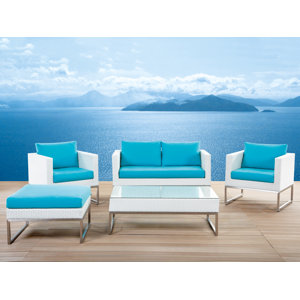 5-tlg. Loungesofa-Set Crema von Home & Haus