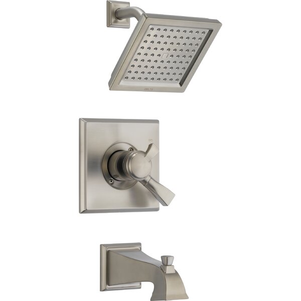 SpotShield Stainless T17251-SP Valve Not Included Delta Faucet Dryden 17 Series Dual-Function Shower Trim Kit with Single-Spray Touch-Clean Shower Head 