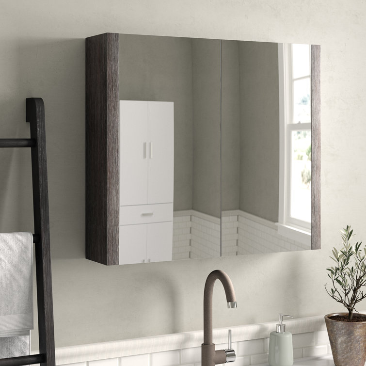 belfry bathroom halila 75cm x 66cm surface mount mirror cabinet reviews wayfair co uk