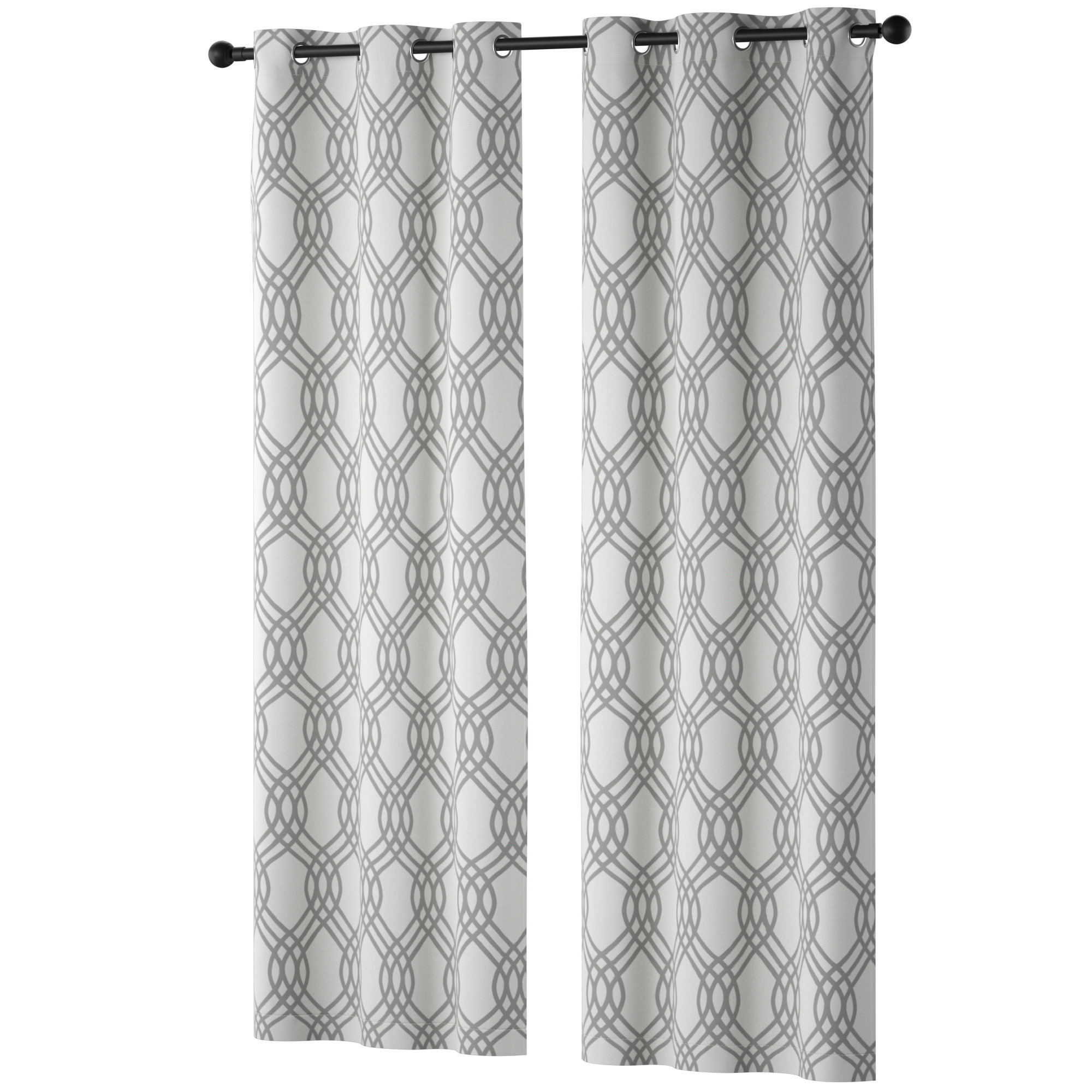 Wisner Hotel Quality Geometric Blackout Thermal Grommet Curtain